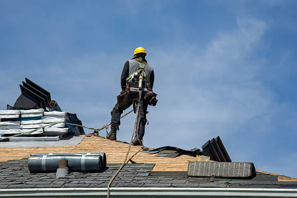 Professional Roofing technician working in Cherry Tree, PA